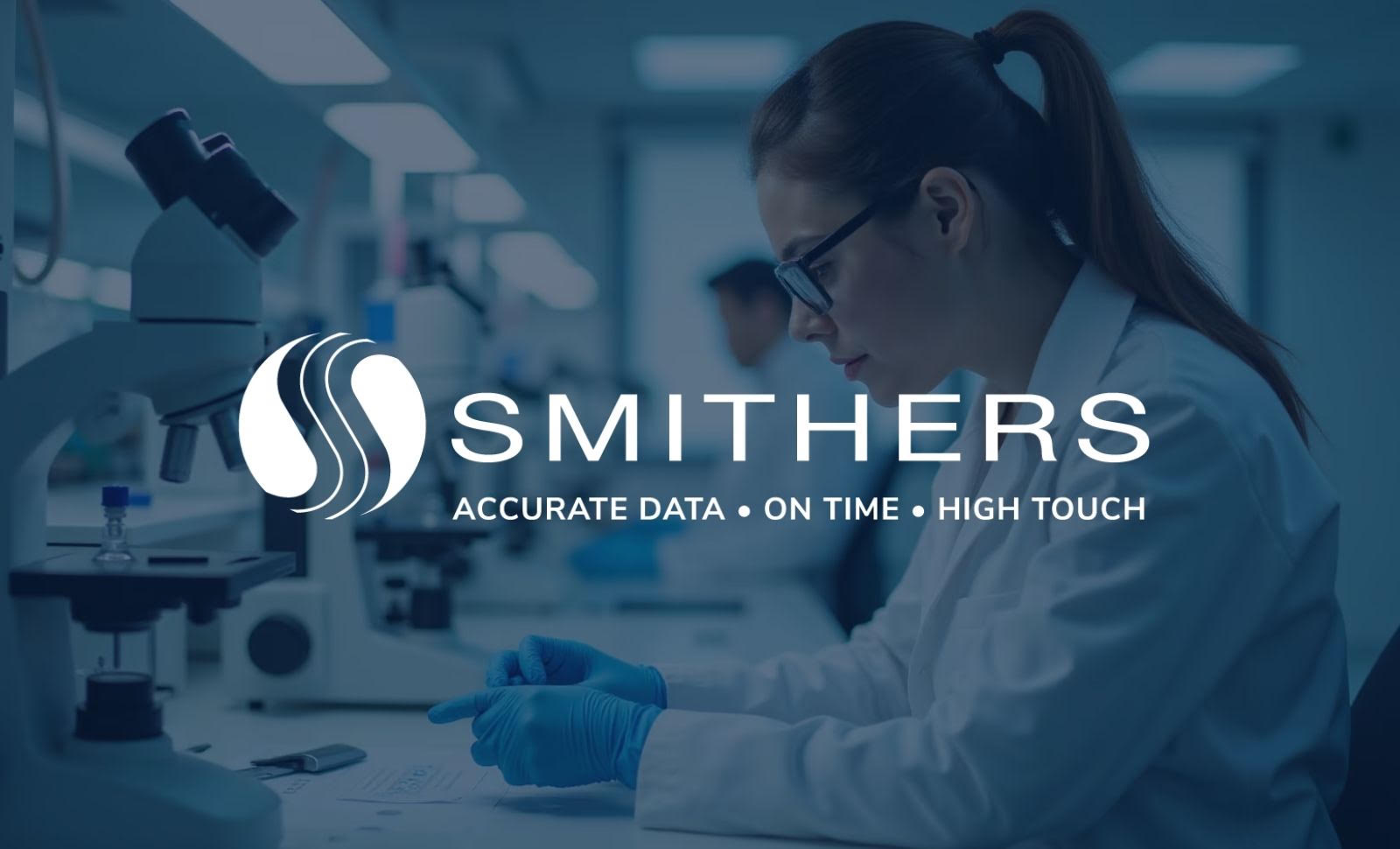 Smithers scientist analyzing samples in the laboratory — Smithers: accurate data, on time, high touch