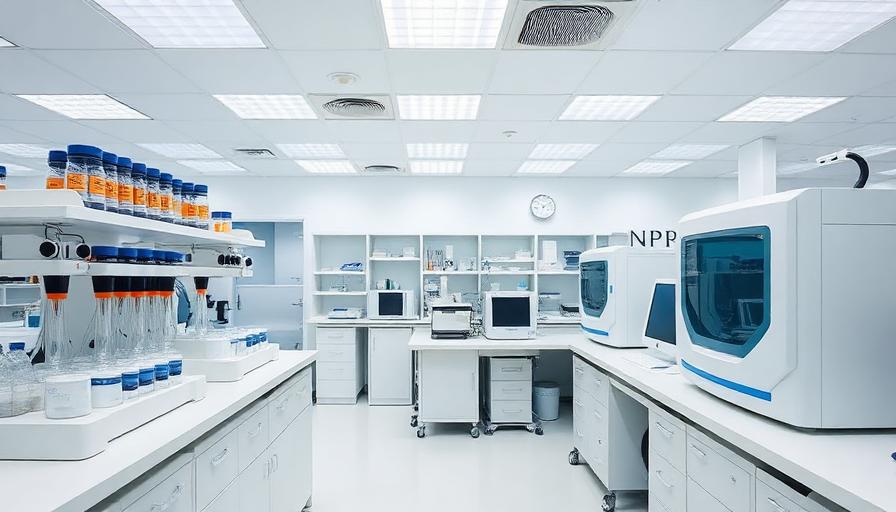 Peptide analysis laboratory equipped with HPLC and mass spectrometry instruments